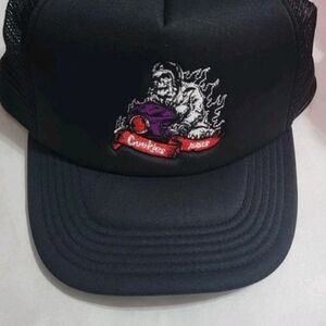 Black Trucker Hat with Graphic Design